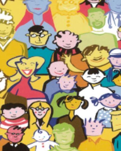 Bright futures cartoon illustration