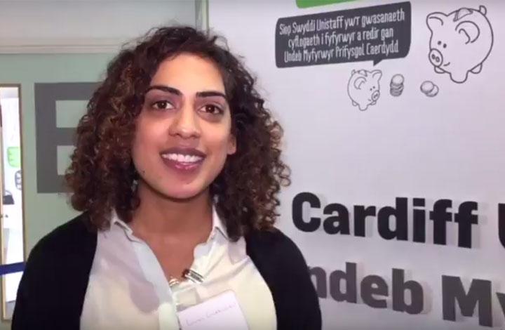 Lady smiling at peer support programme