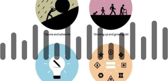 Graphic for the Winston Churchill Memorial Trust podcast