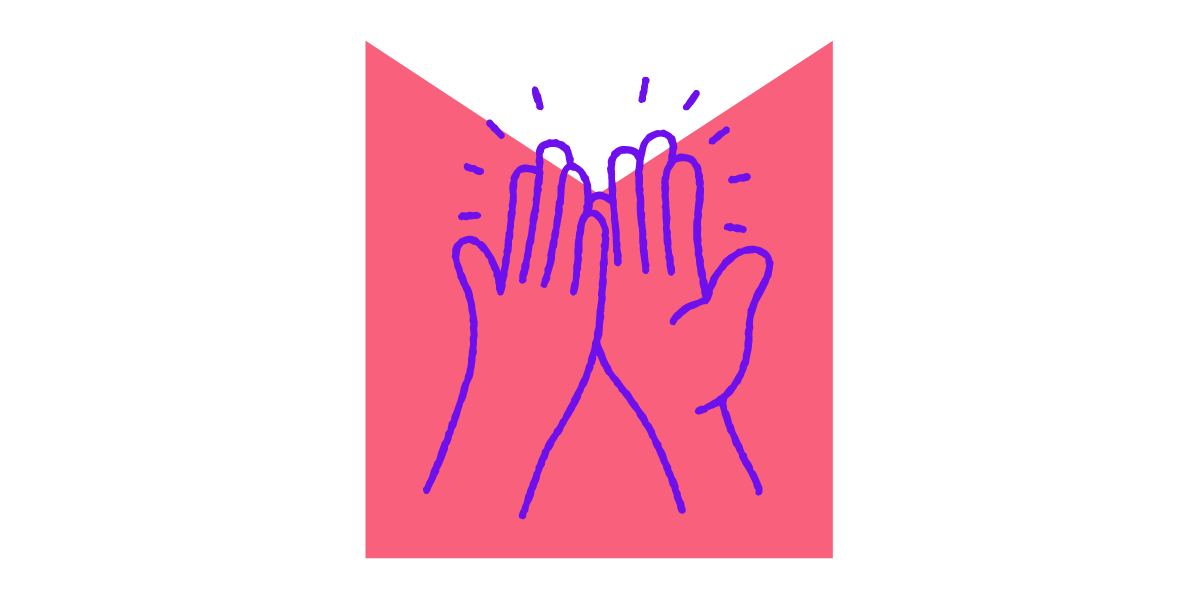 High-five graphic