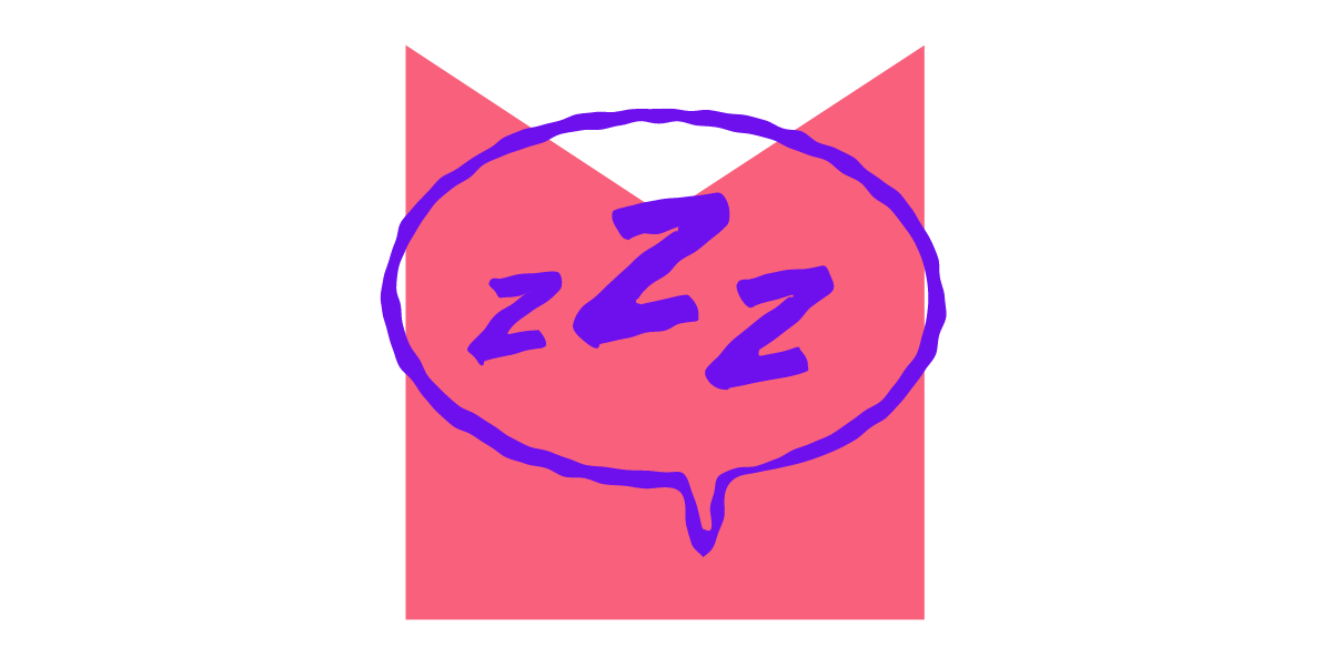 Zzzz speech bubble graphic