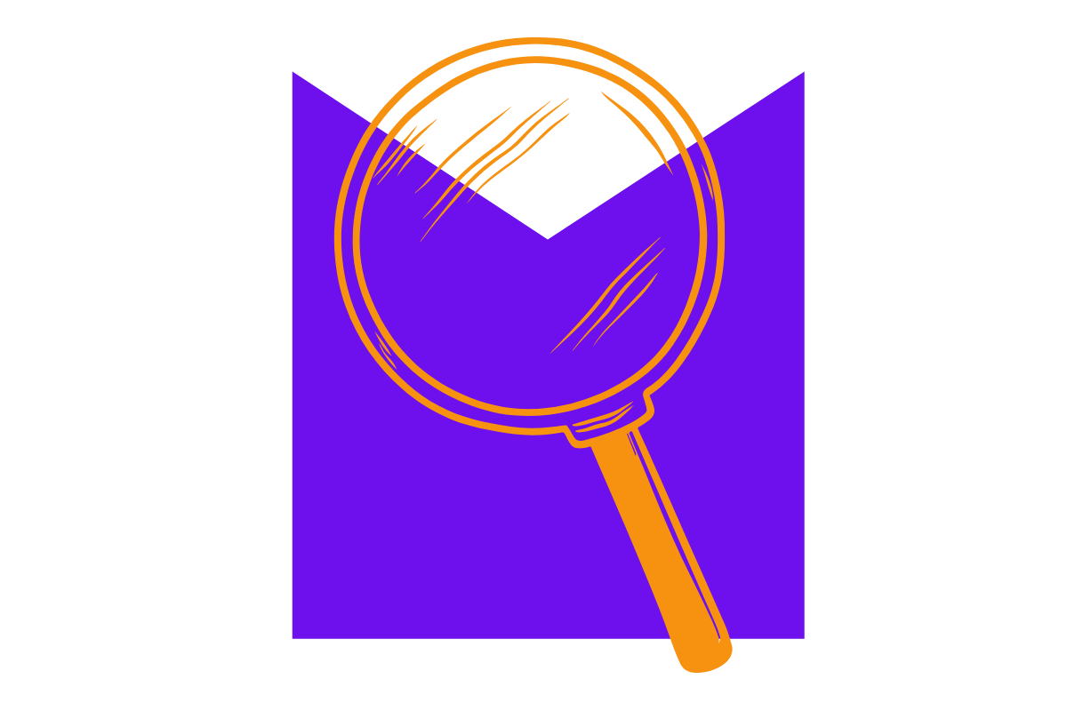 Magnifying glass graphic