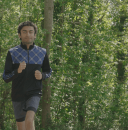 Sami running outdoors