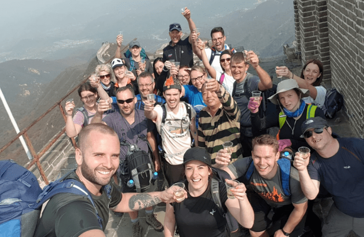 Photo of Taylor and their trekking team