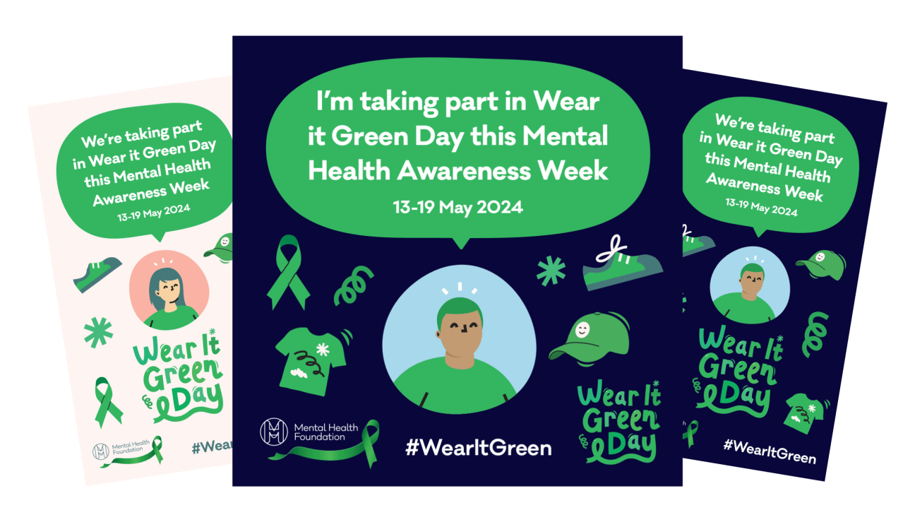 Social media assets for Wear It Green Day 2024